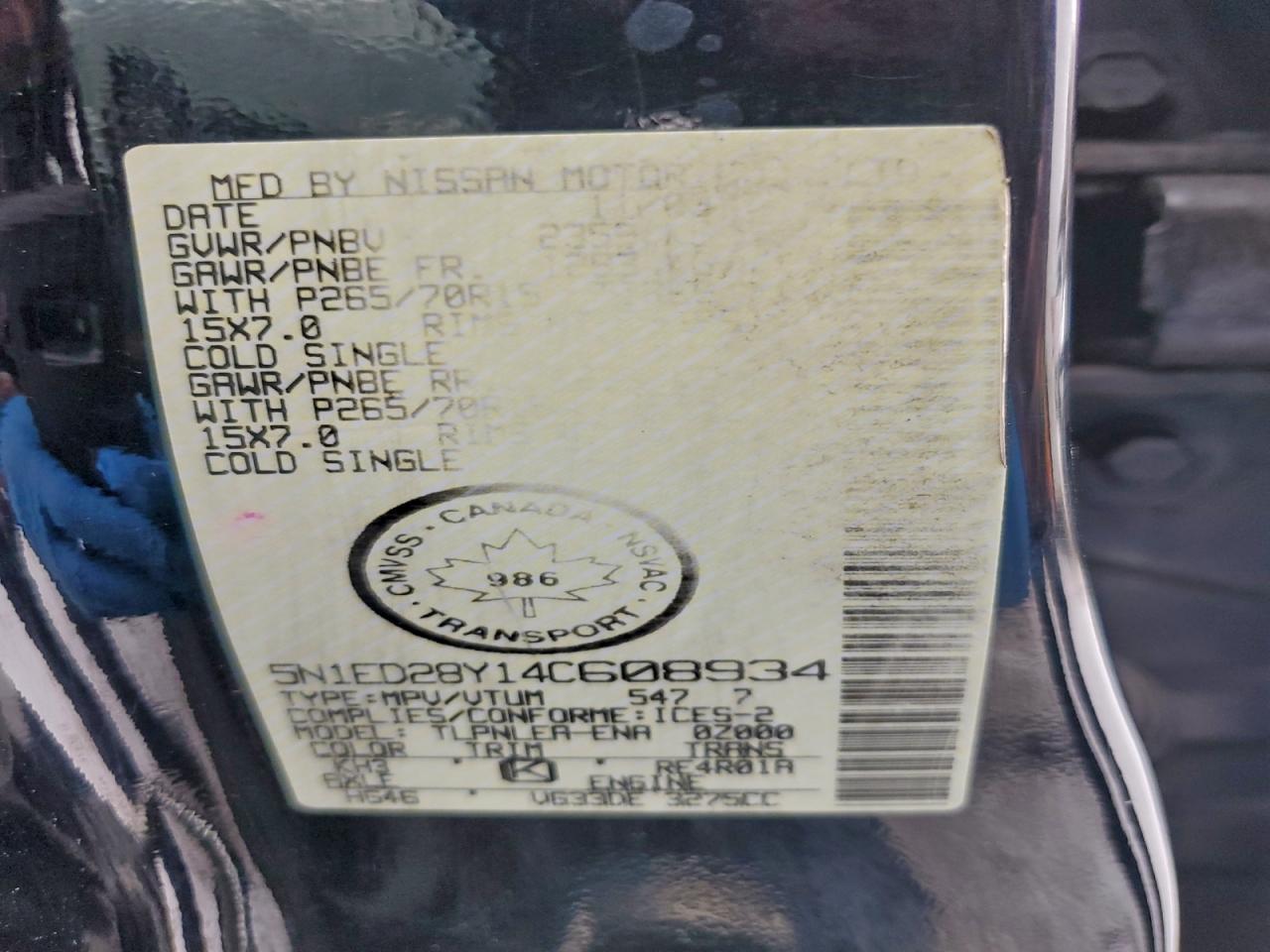 2004 NISSAN Xterra