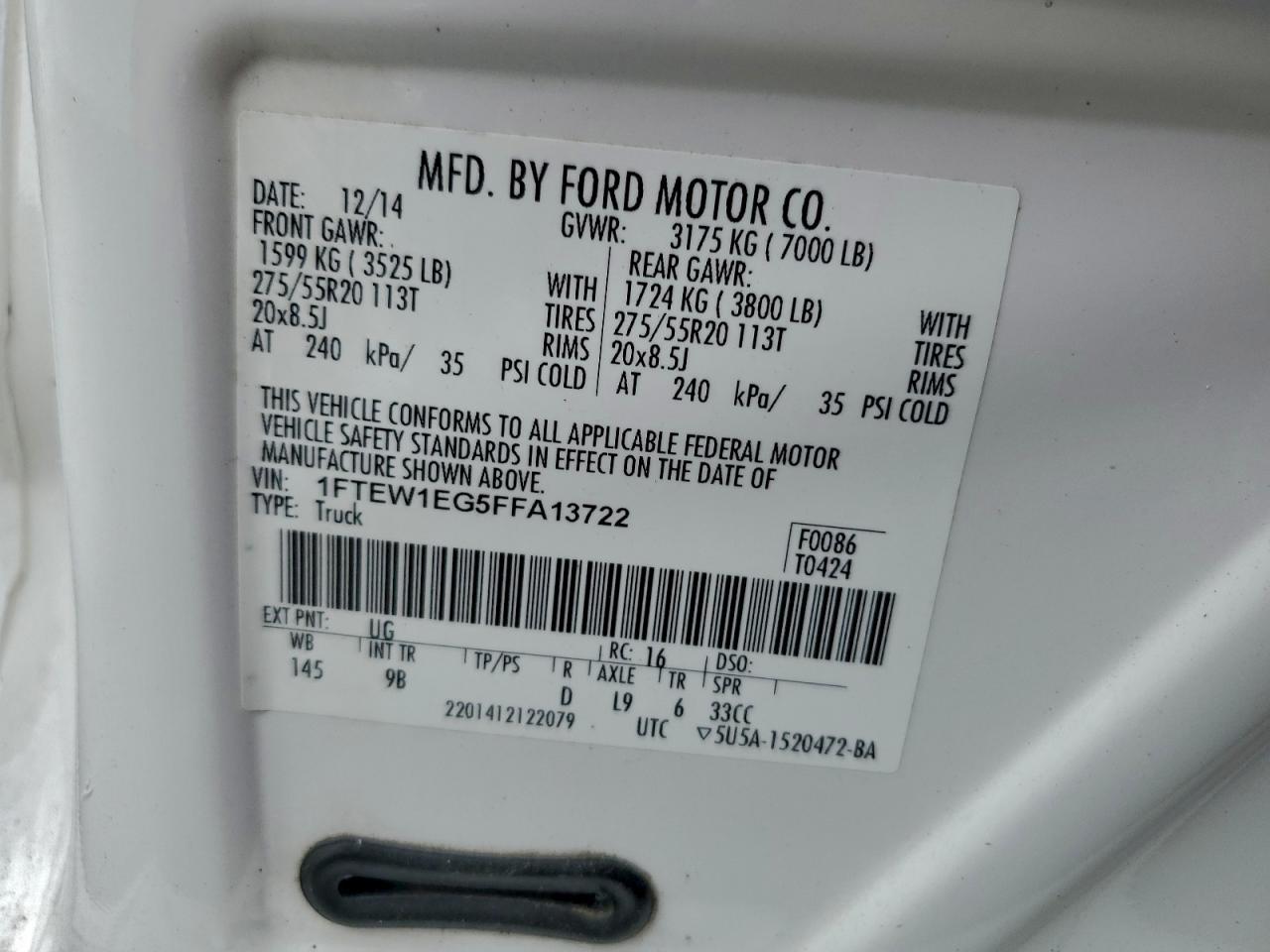 2015 FORD F-150