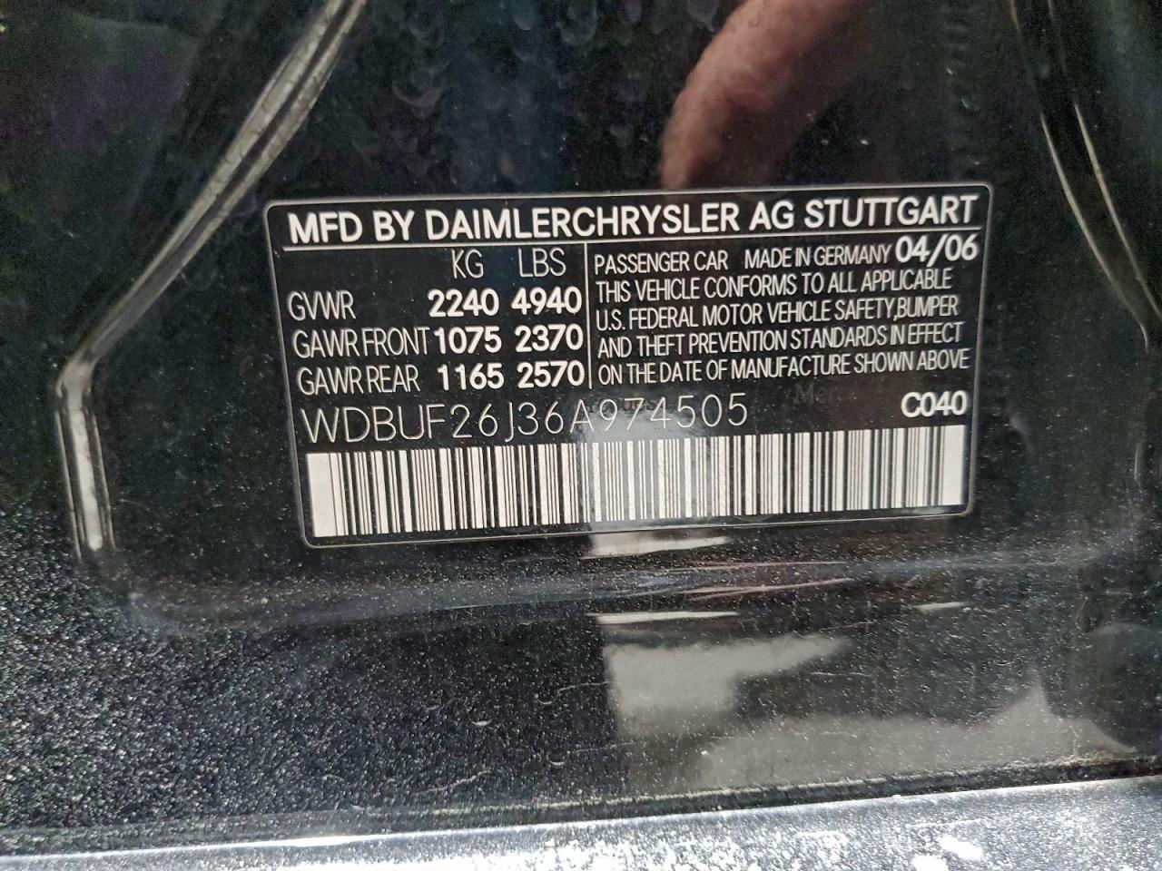 2006 MERCEDES-BENZ E-Class