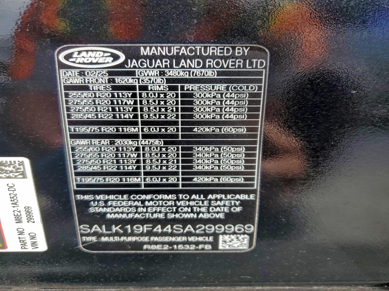 2025 LAND ROVER RANGE ROVER
