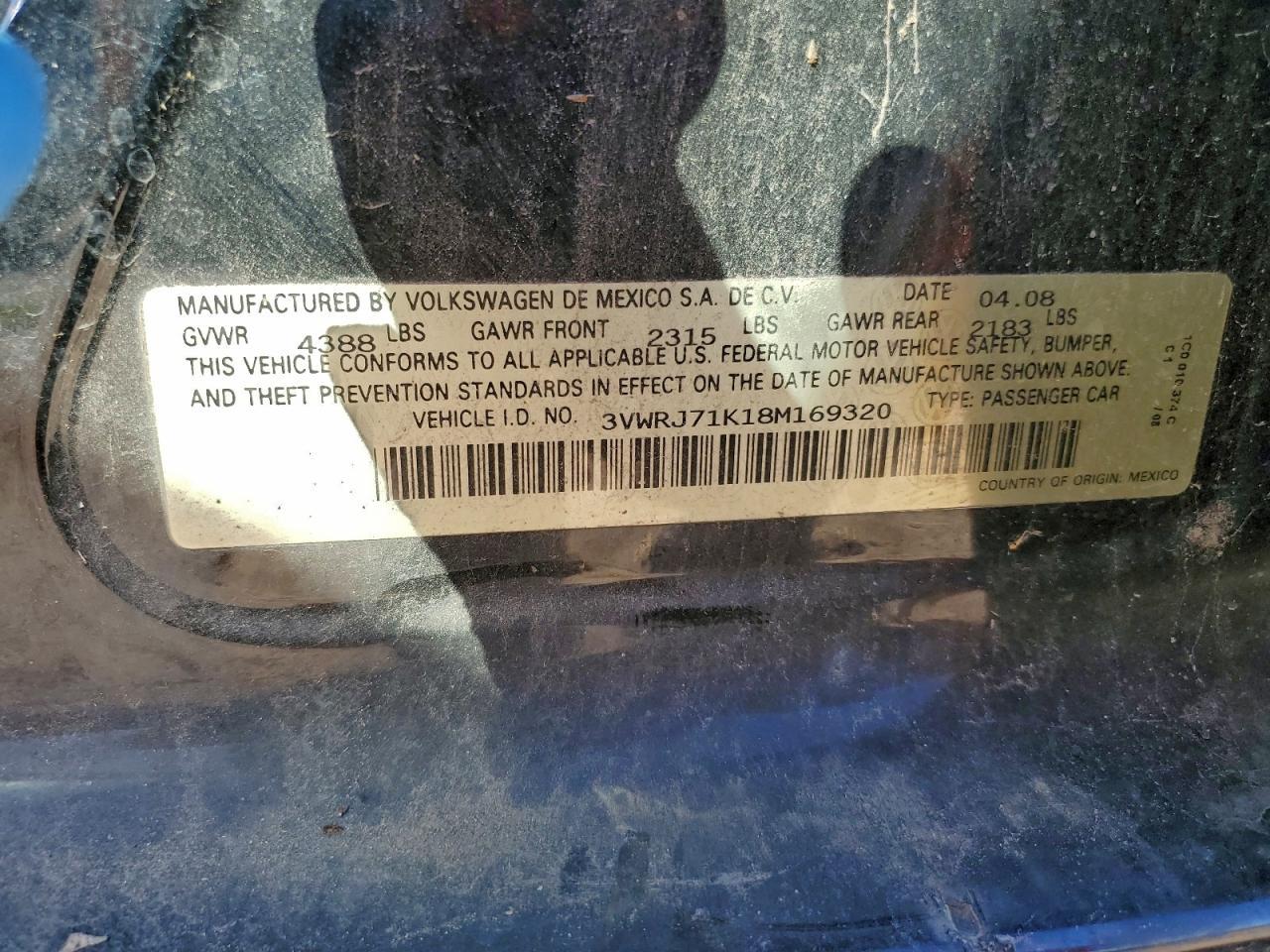 2008 VOLKSWAGEN JETTA
