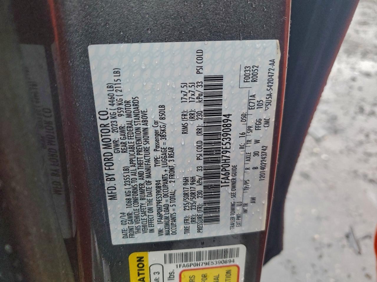 2014 FORD FUSION
