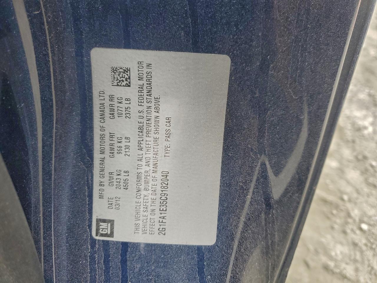 2012 CHEVROLET Camaro