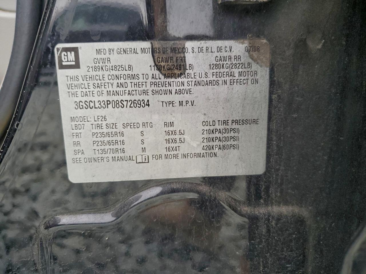 2008 SATURN Vue