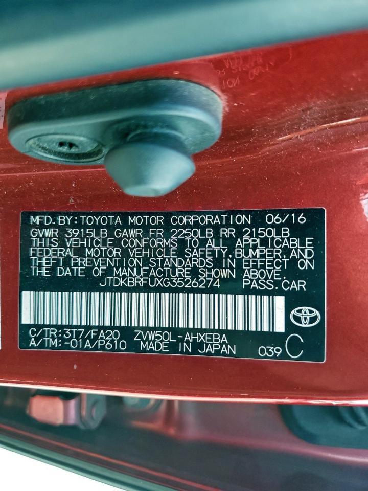 2016 TOYOTA PRIUS