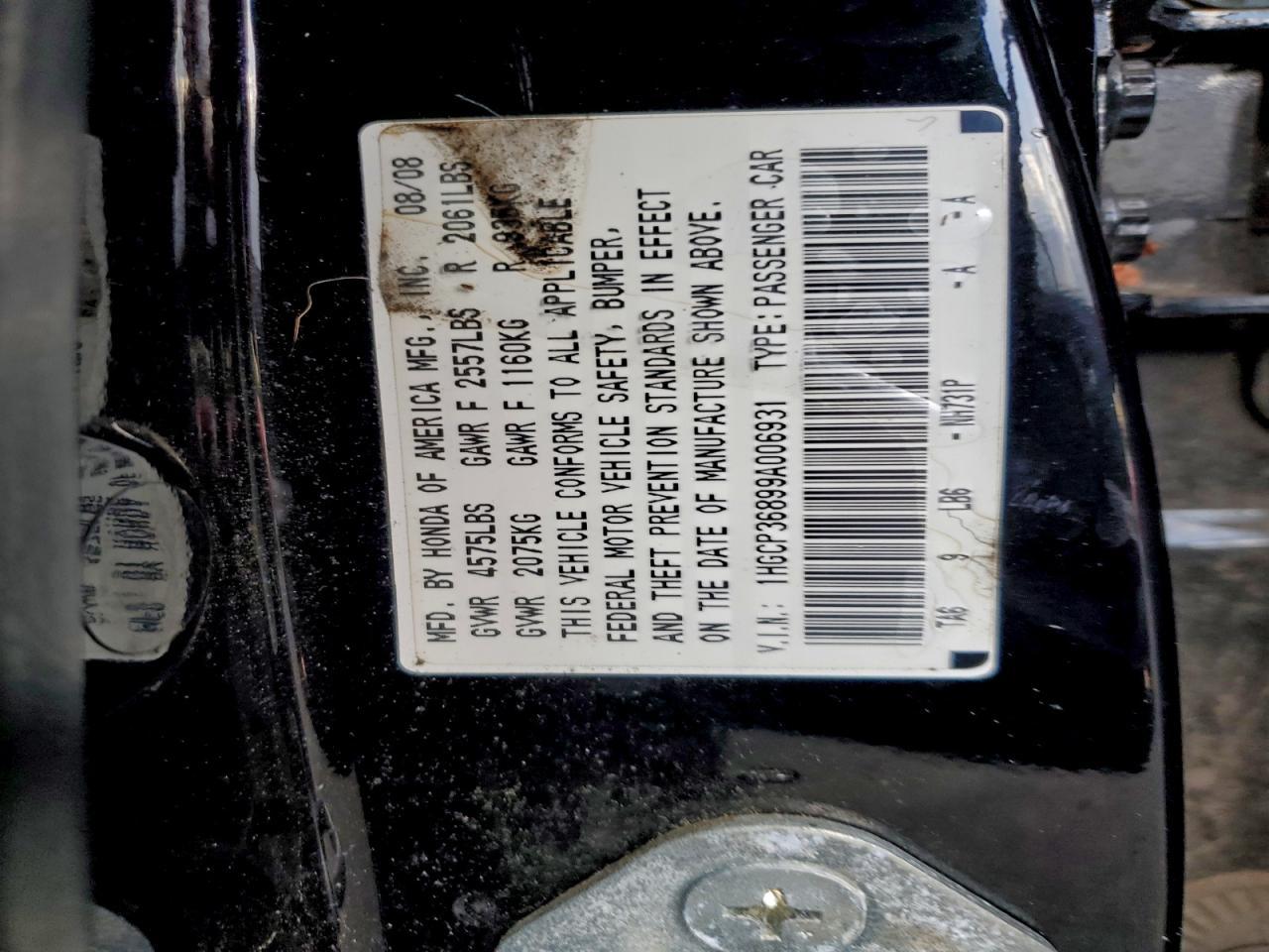 2009 HONDA ACCORD