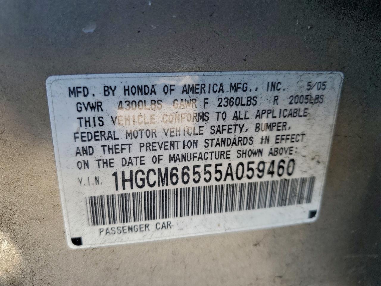 2005 HONDA ACCORD