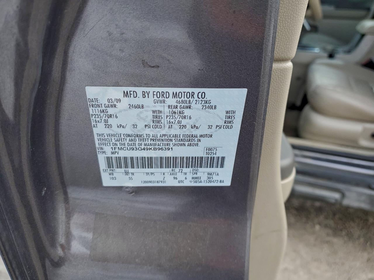 2009 FORD ESCAPE