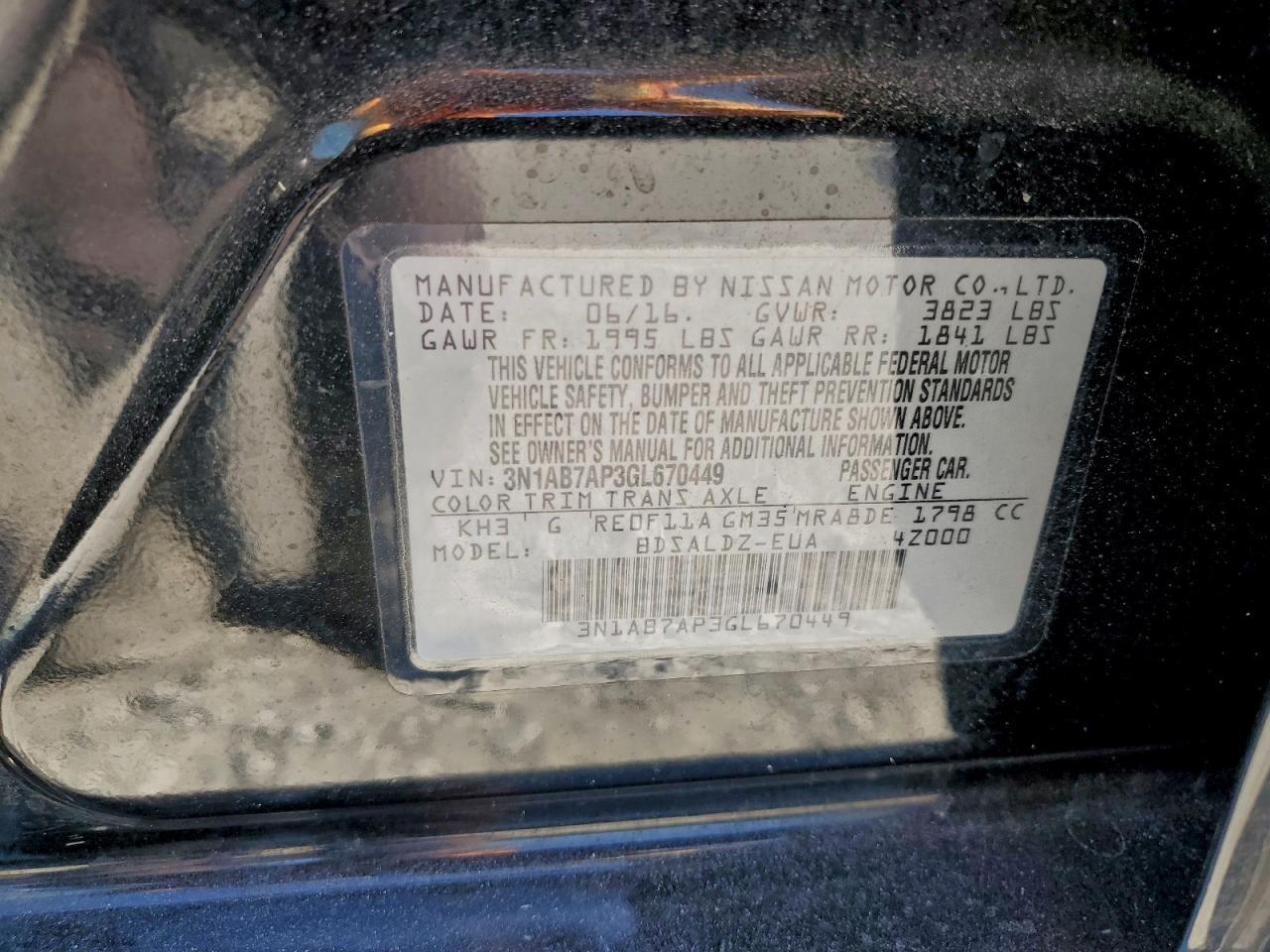 2016 NISSAN SENTRA