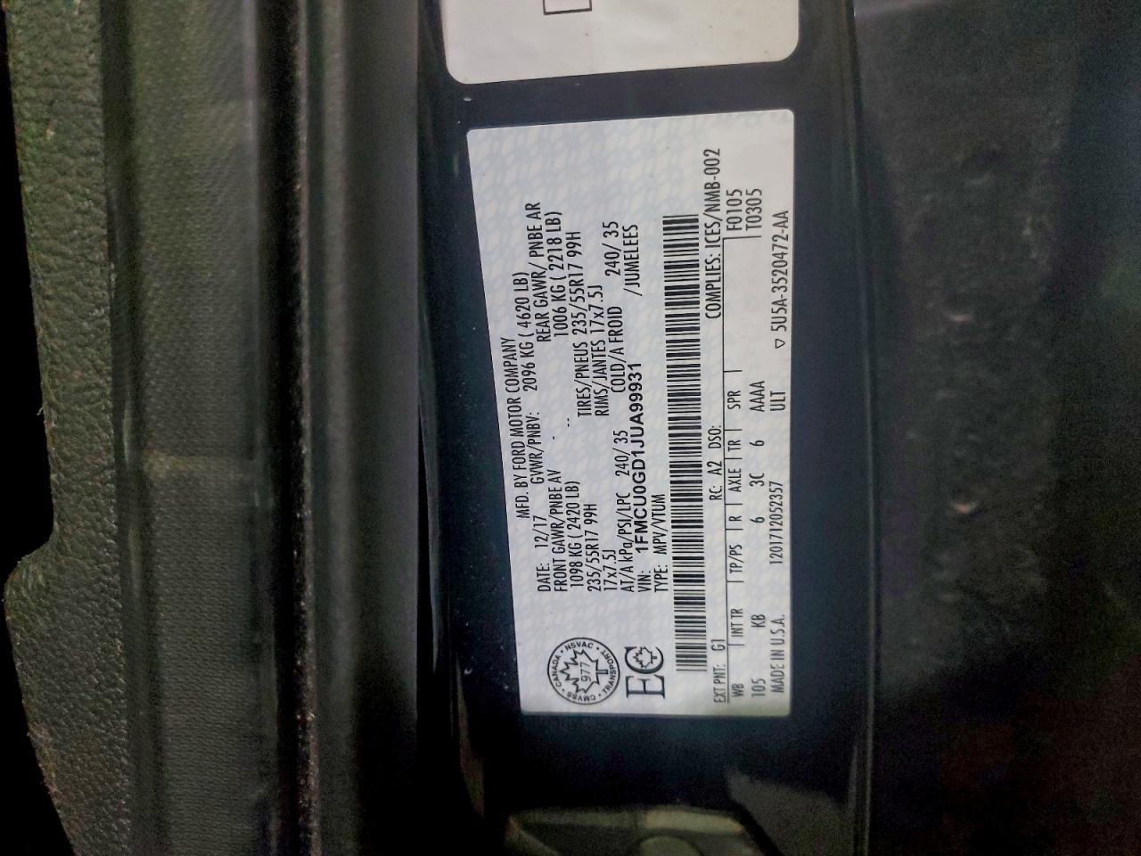 2018 FORD ESCAPE