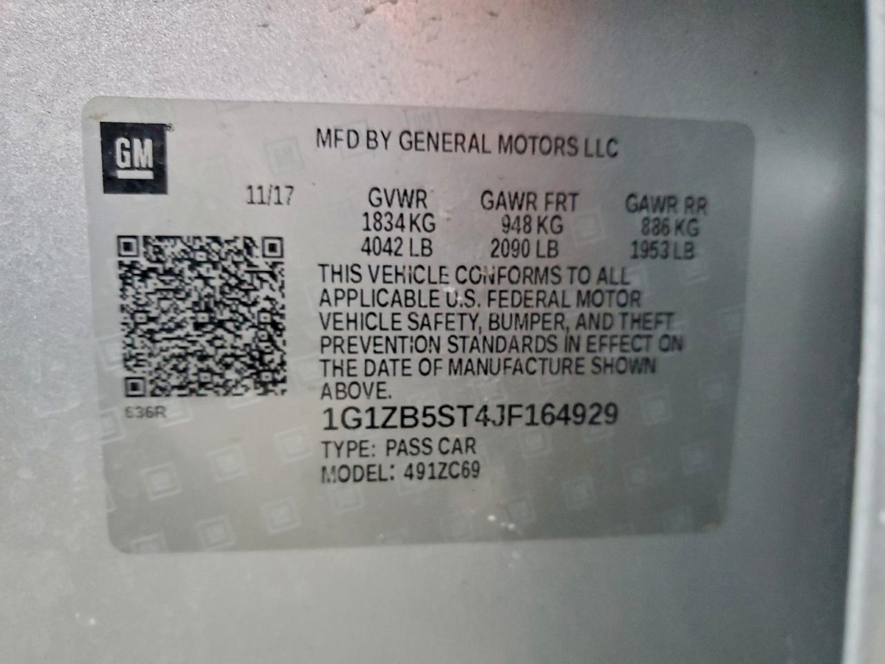 2018 CHEVROLET MALIBU