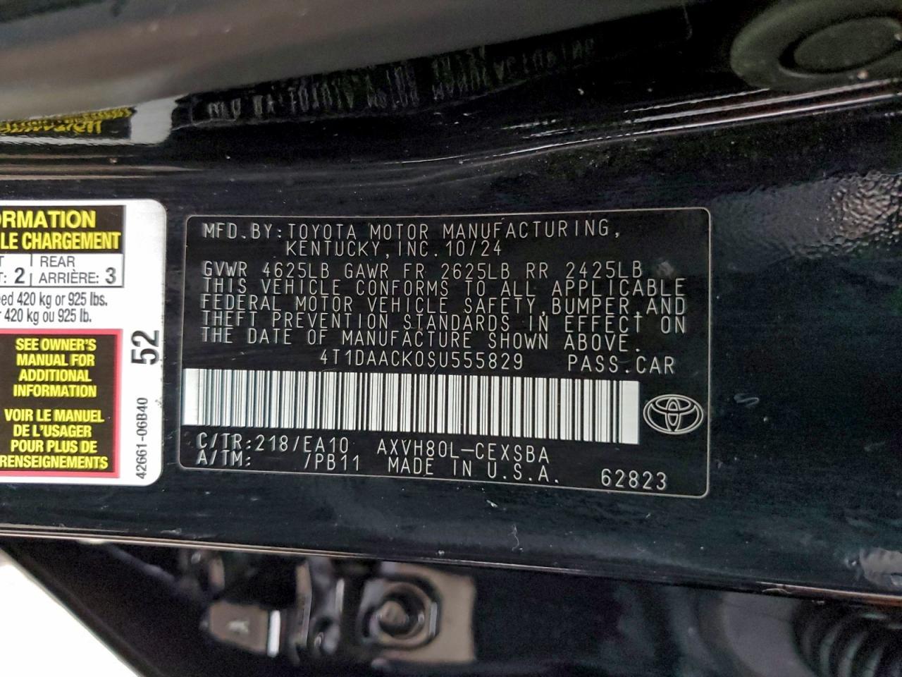2025 TOYOTA CAMRY