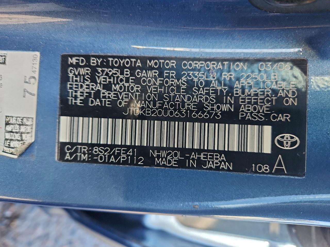 2006 TOYOTA PRIUS