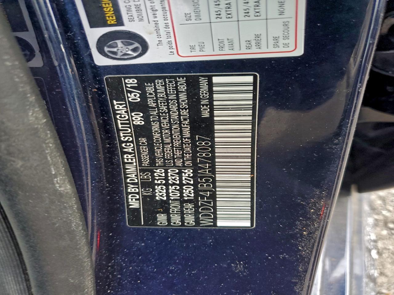 2018 MERCEDES-BENZ E-Class