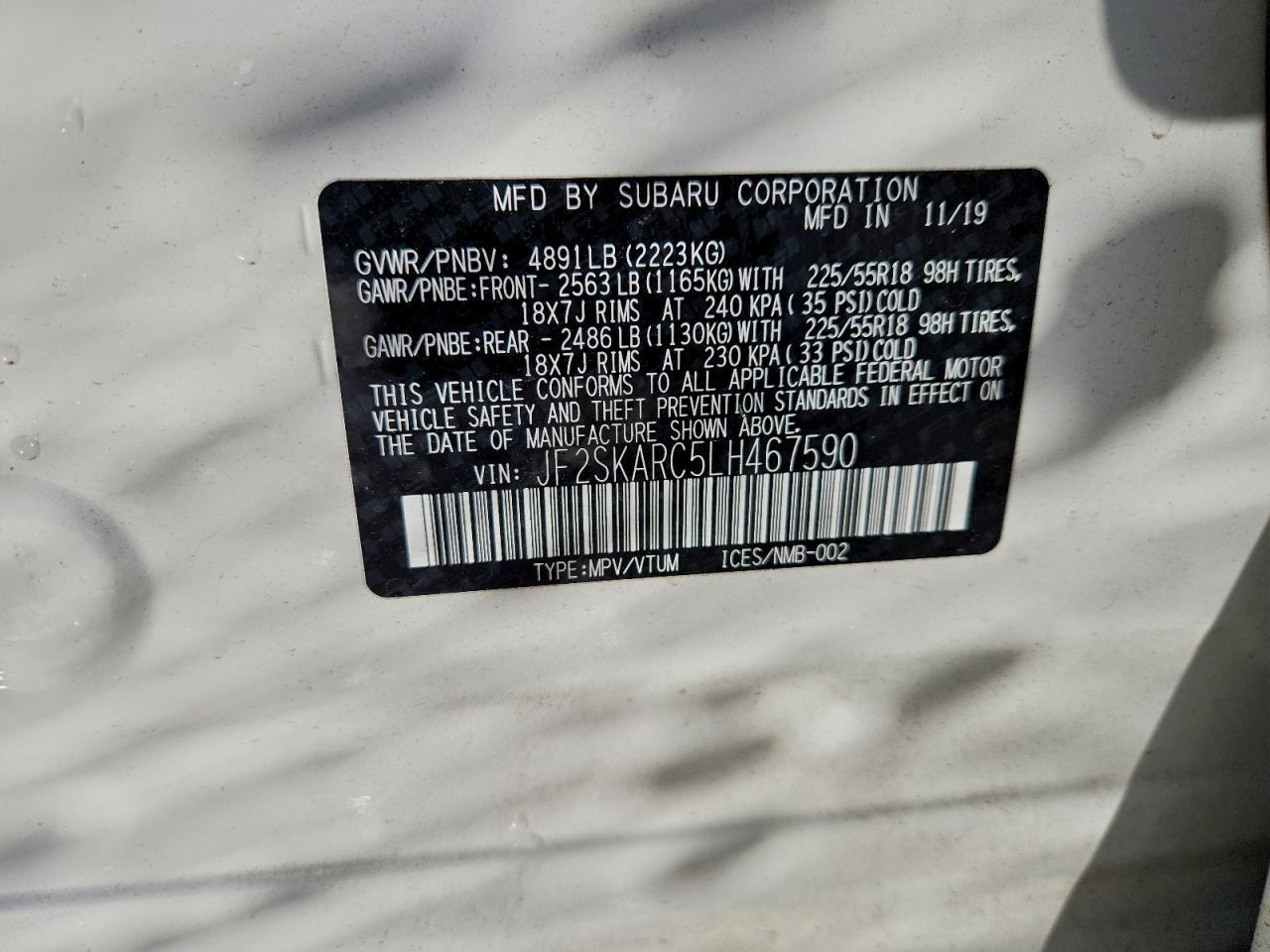 2020 SUBARU FORESTER