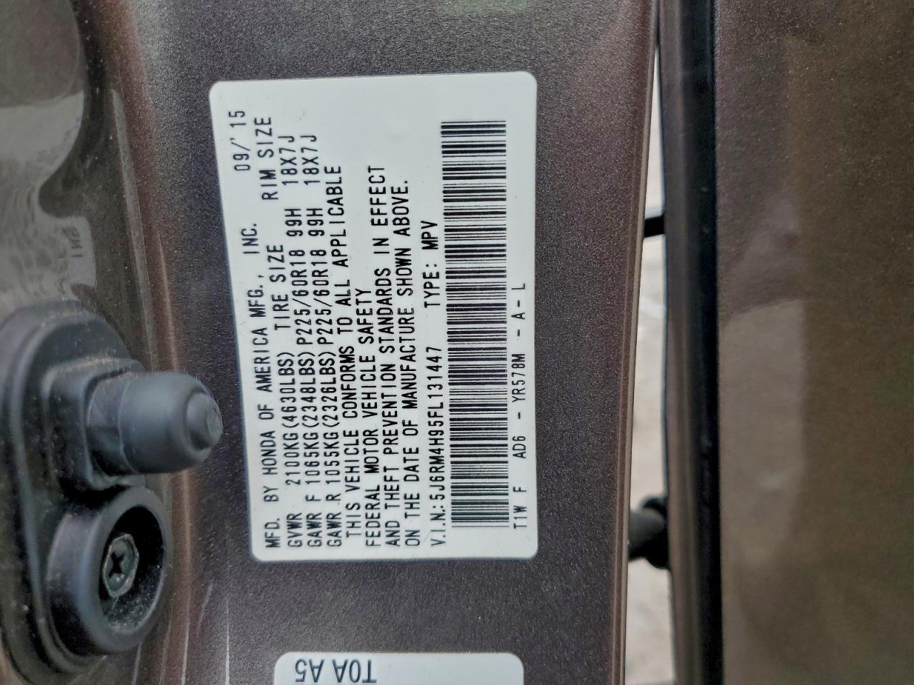 2015 HONDA CR-V