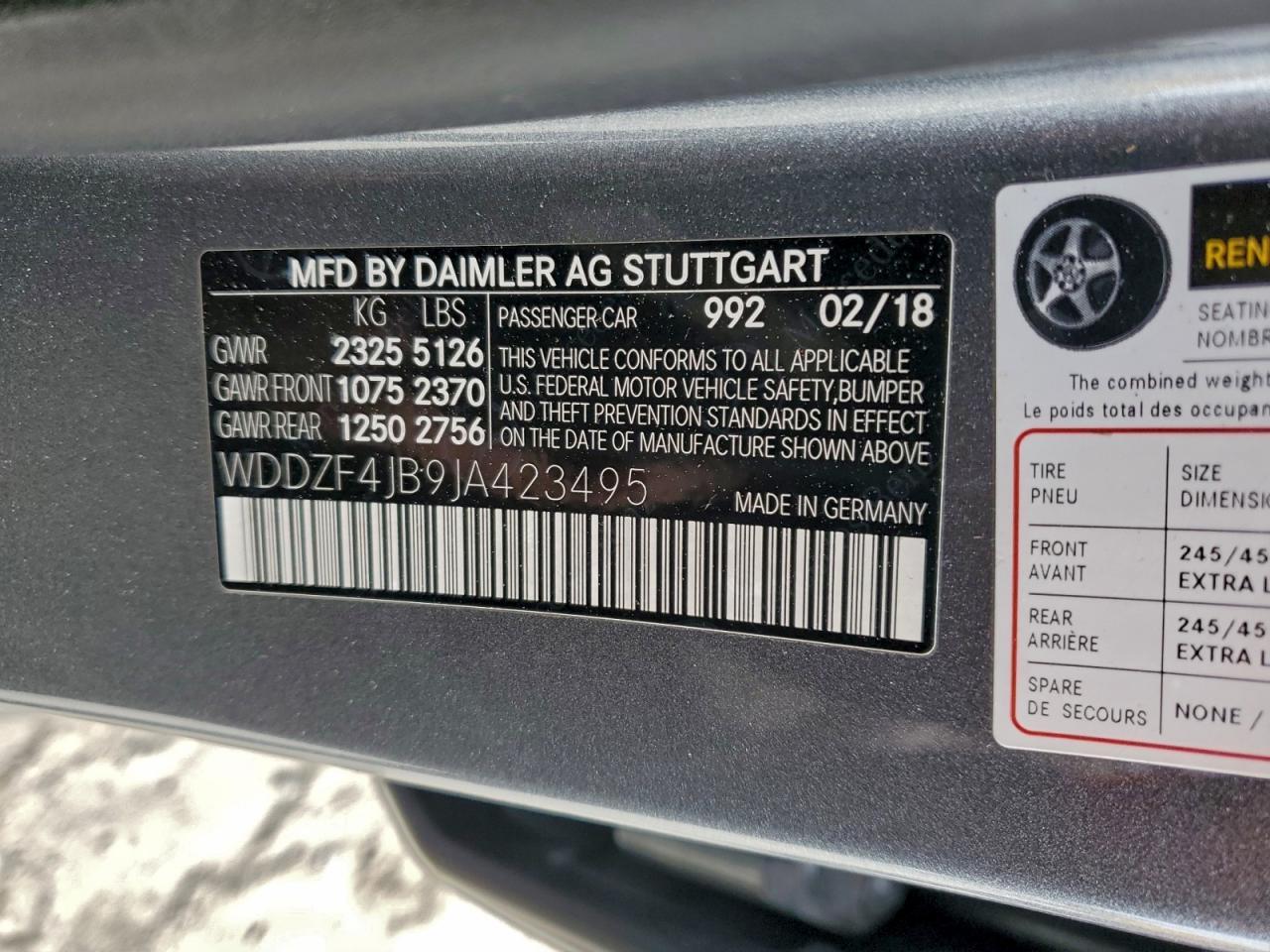 2018 MERCEDES-BENZ E-Class