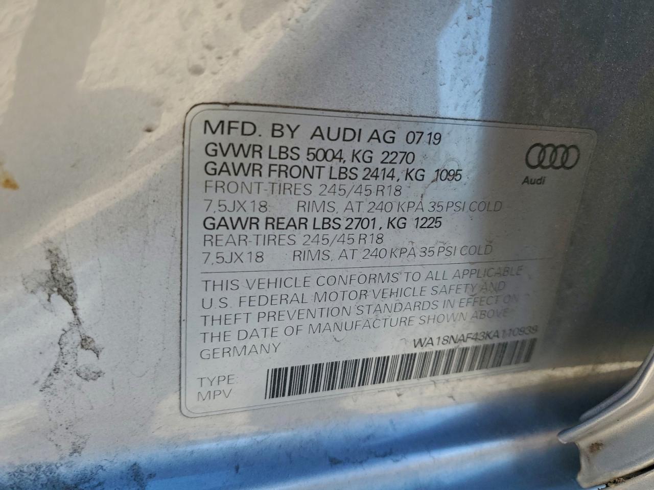 2019 AUDI A4 allroad