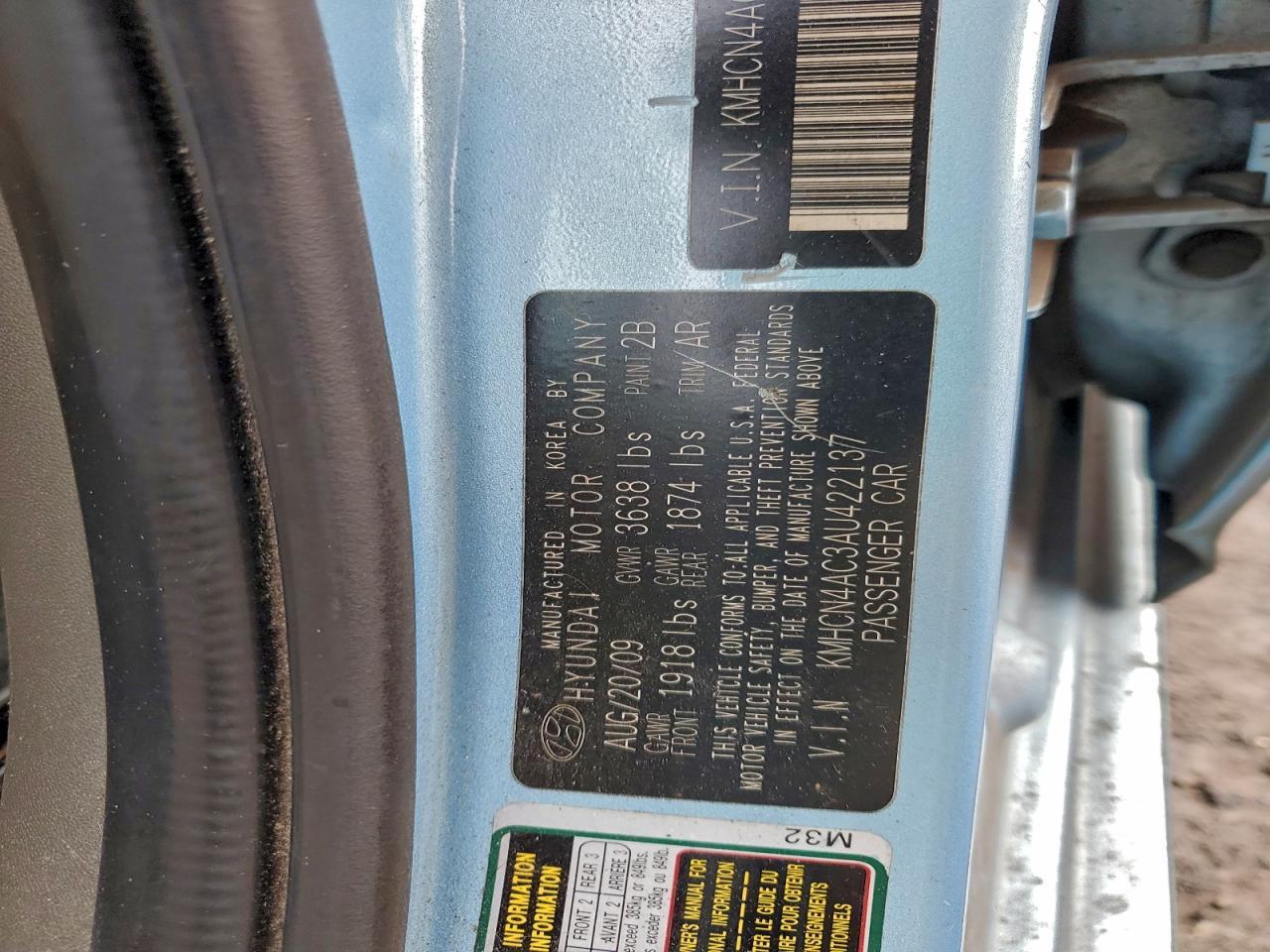 2010 HYUNDAI ACCENT