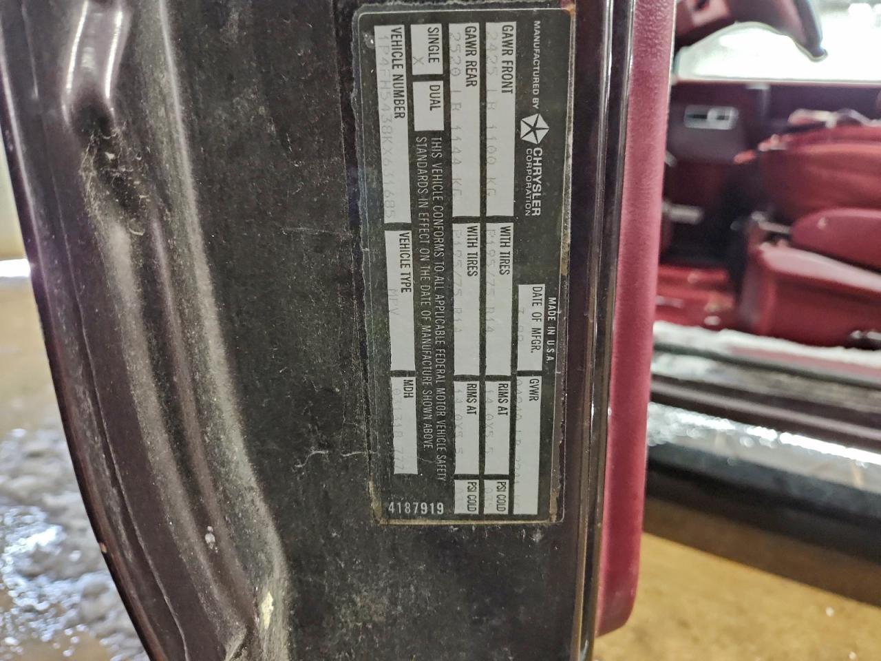 1989 Plymouth Grand Voyager