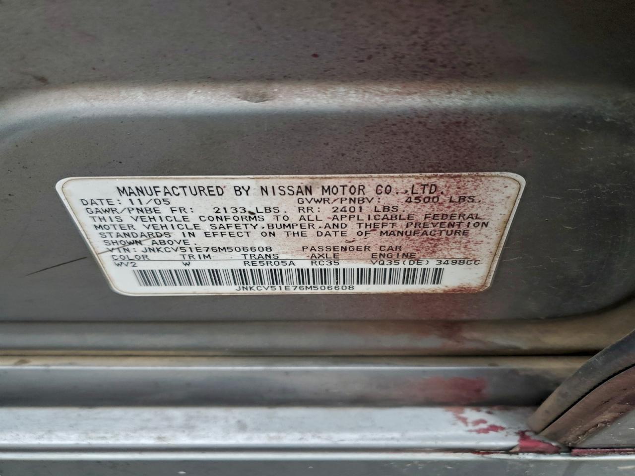 2006 INFINITI G35