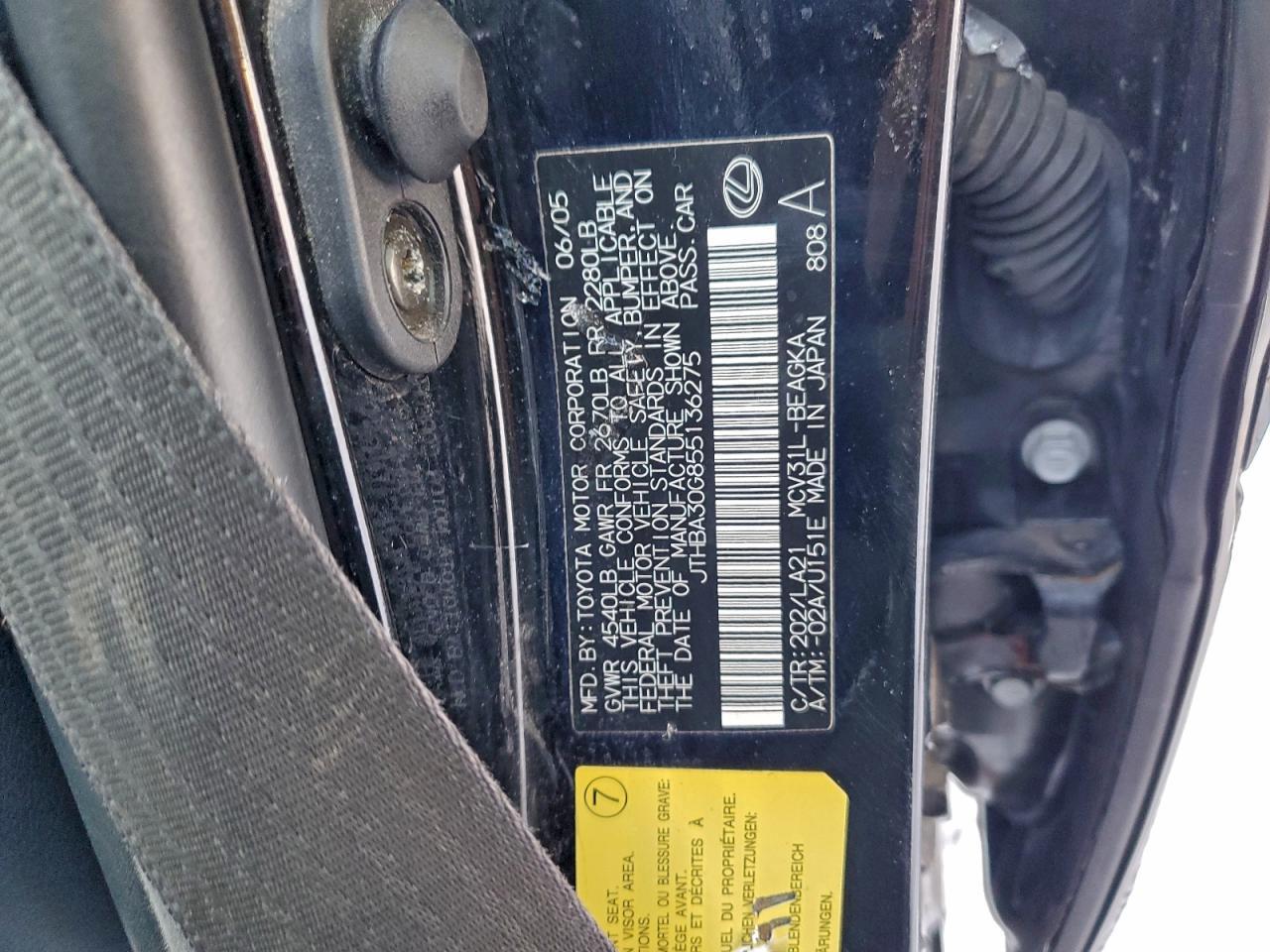 2005 LEXUS ES 330