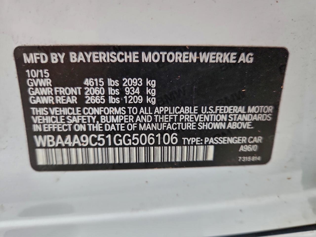 2016 BMW 4 Series