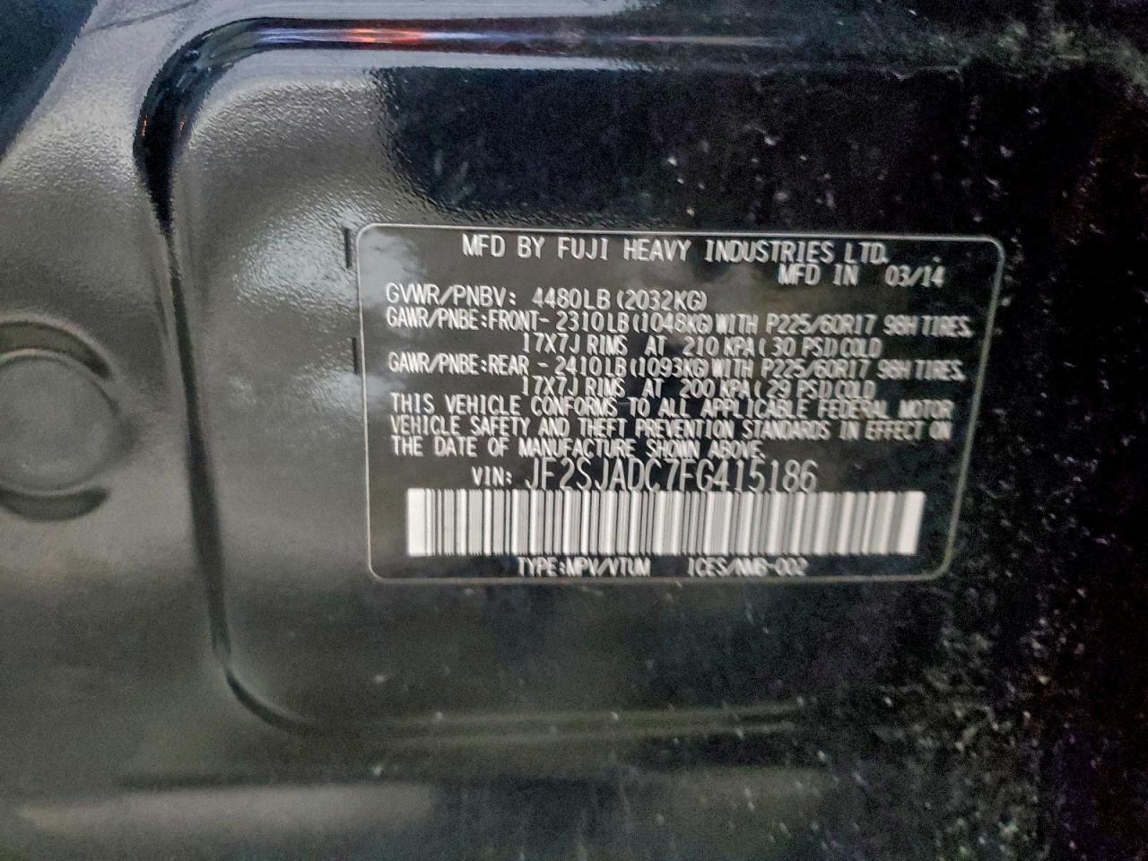 2015 SUBARU FORESTER