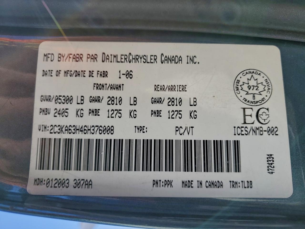 2006 CHRYSLER 300