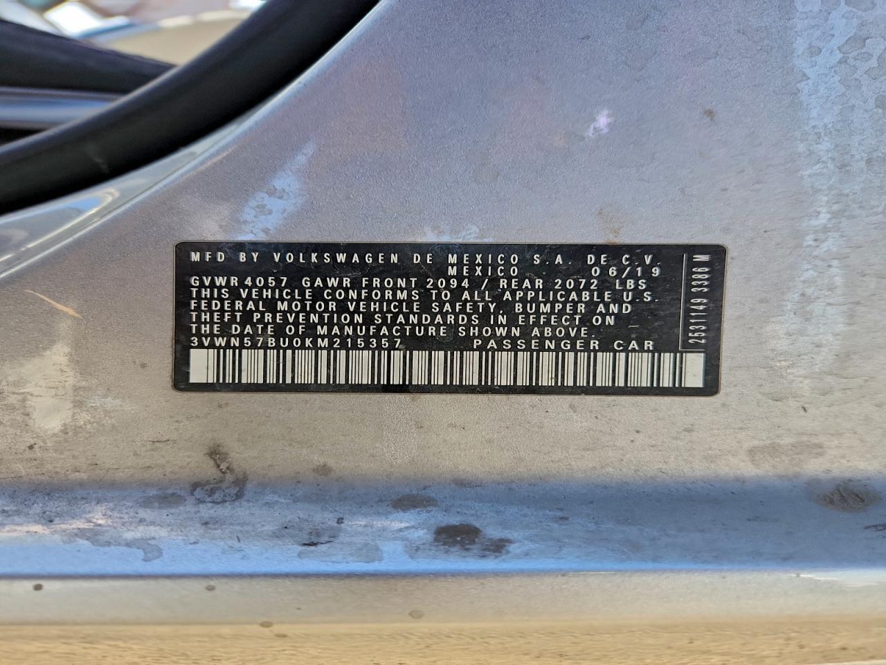 2019 VOLKSWAGEN JETTA