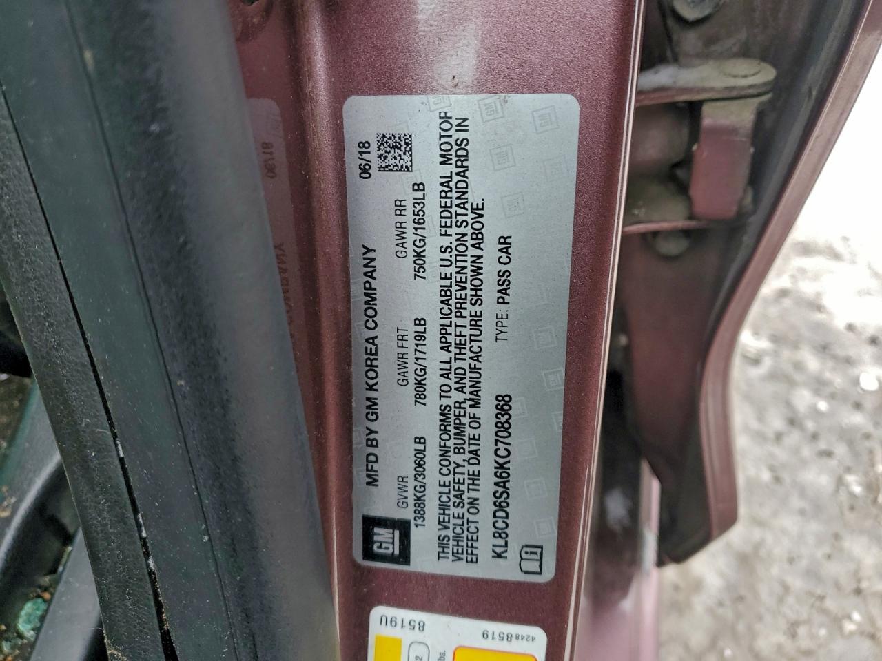 2019 CHEVROLET Spark
