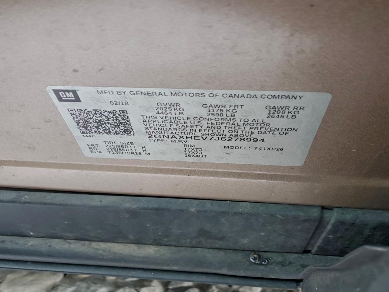 2018 CHEVROLET EQUINOX