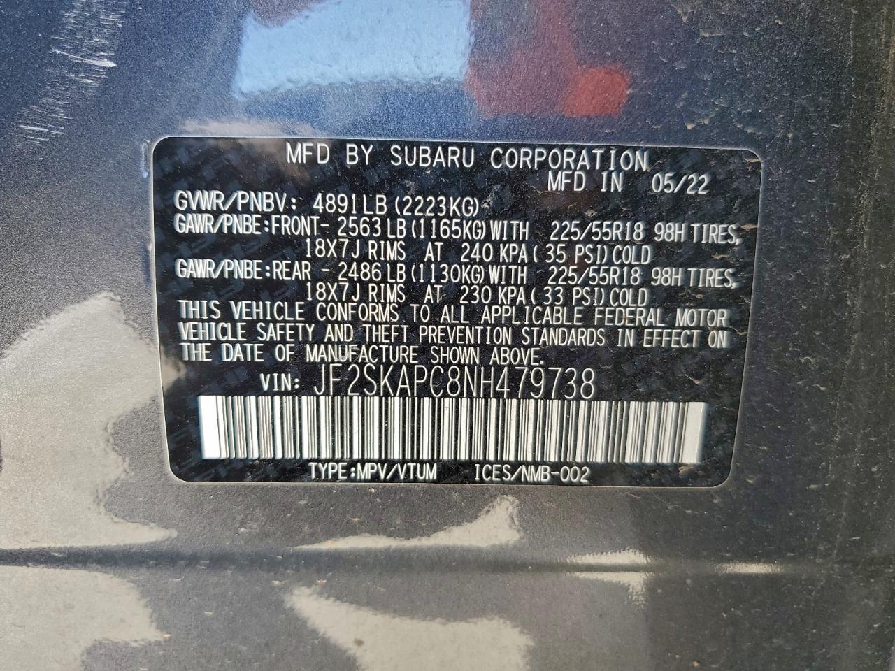 2022 SUBARU FORESTER