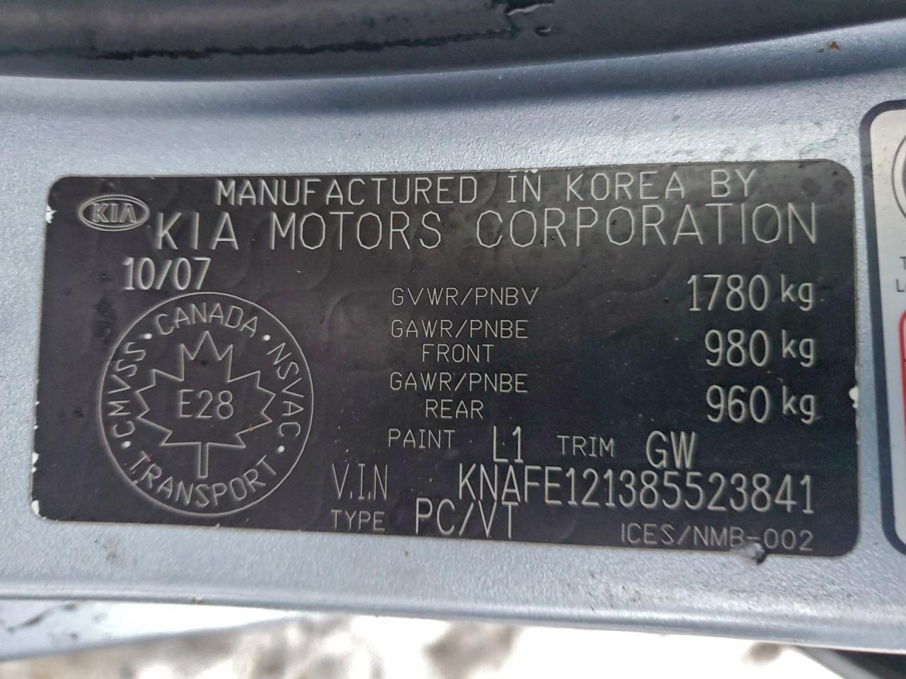 2008 KIA Spectra