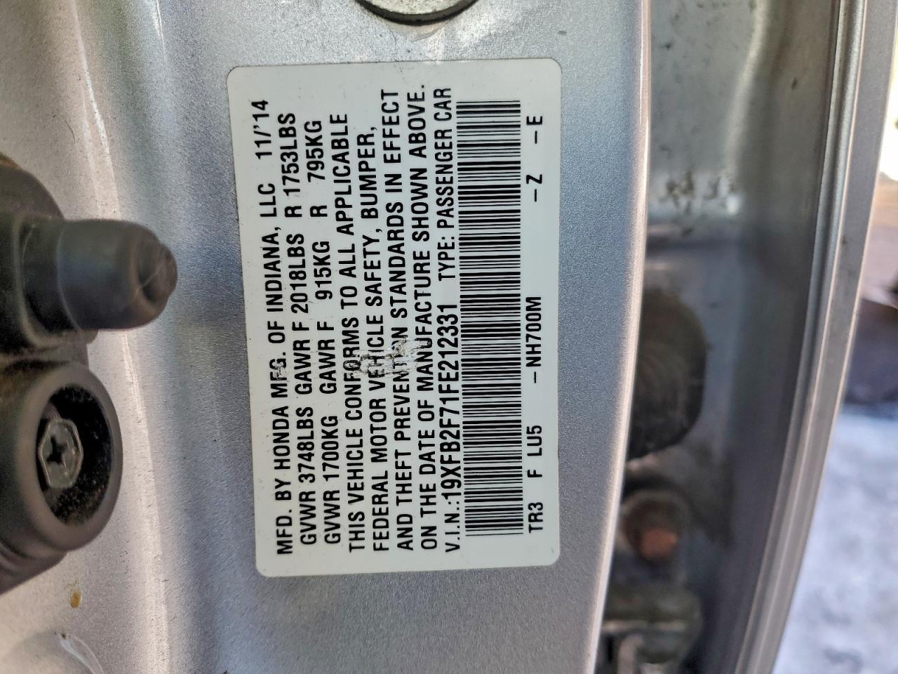 2015 HONDA CIVIC