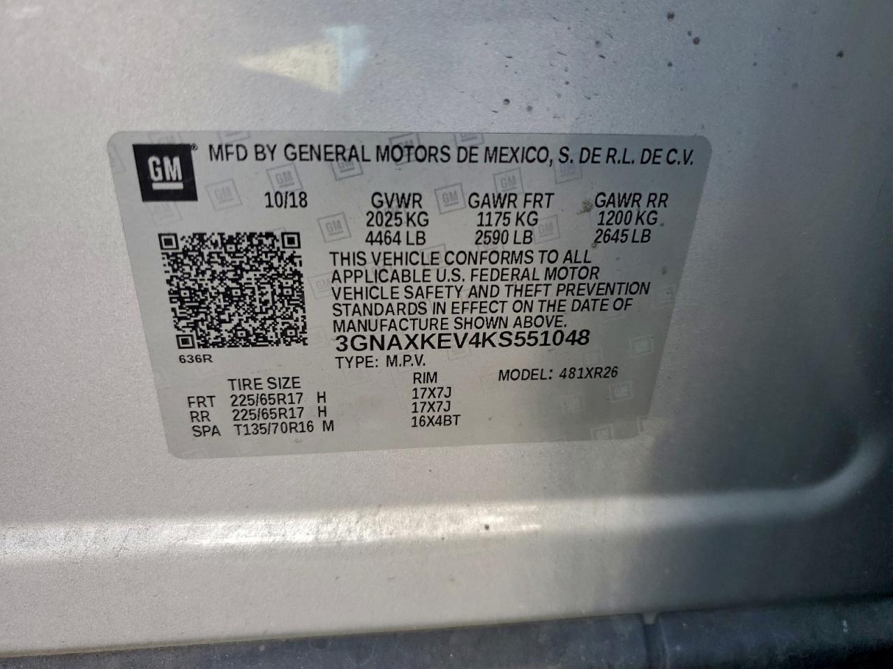 2019 CHEVROLET EQUINOX