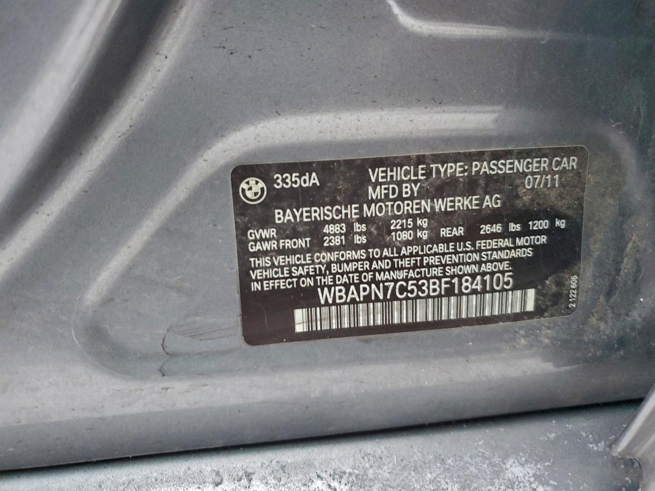 2011 BMW 3 SERIES