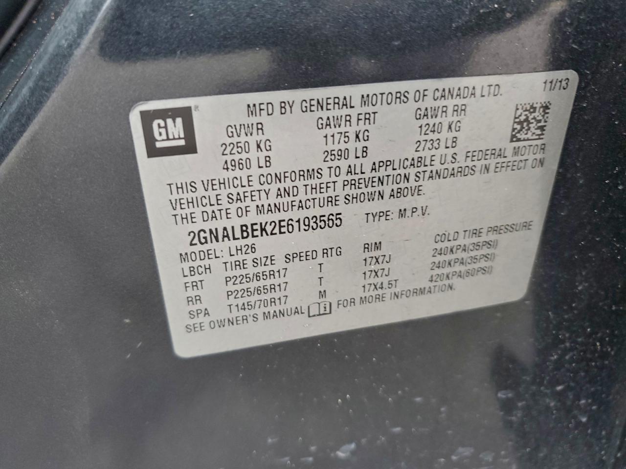 2014 CHEVROLET EQUINOX