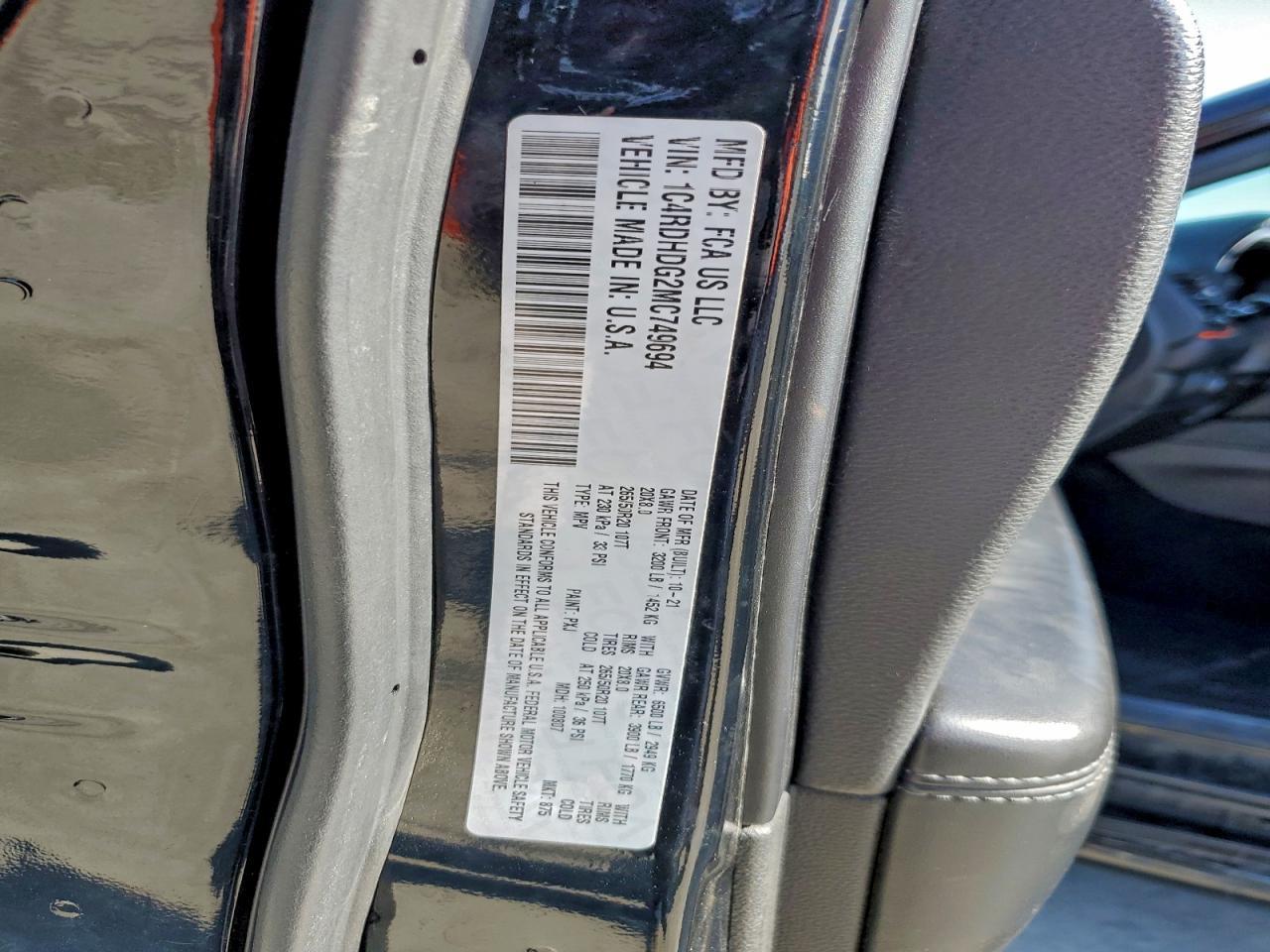 2021 DODGE DURANGO