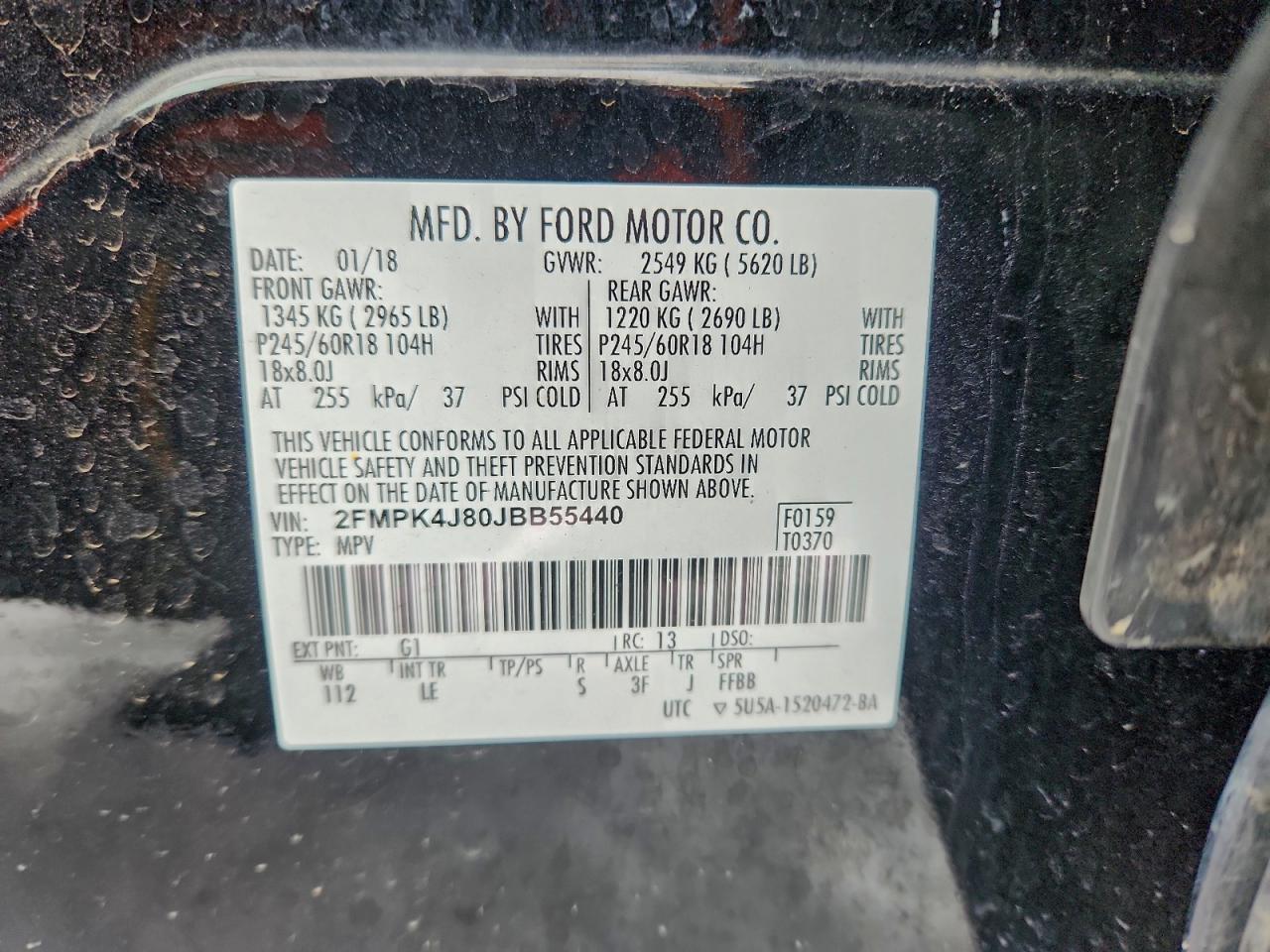 2018 FORD EDGE