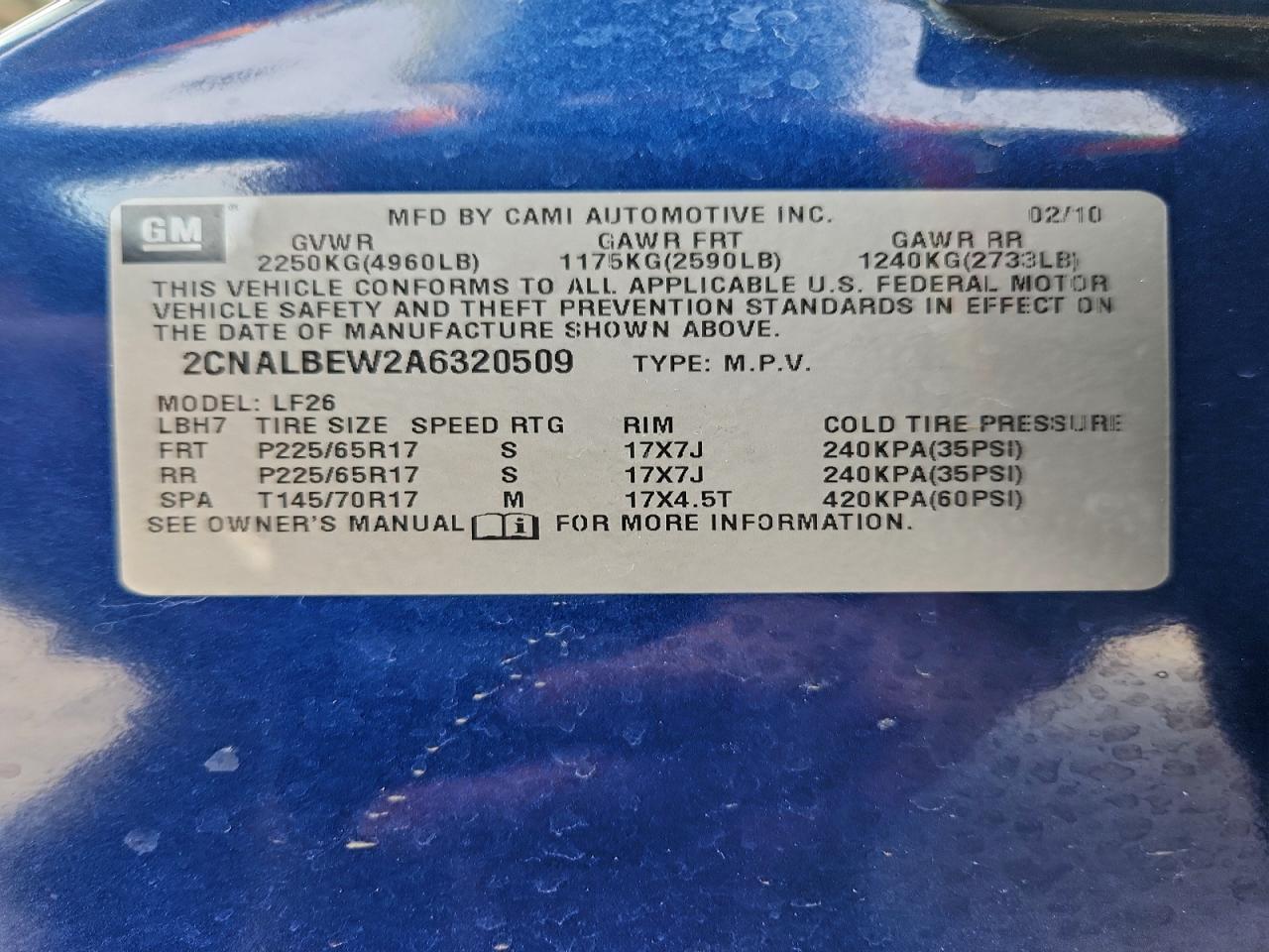2010 CHEVROLET EQUINOX