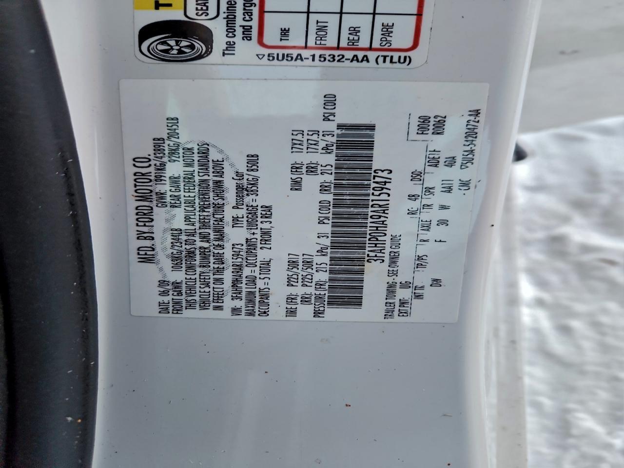 2010 FORD FUSION