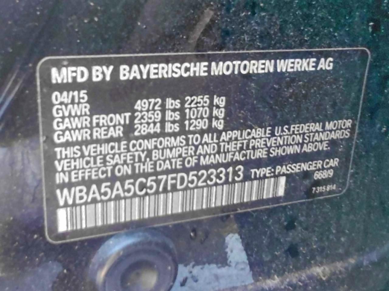 2015 BMW 5 series