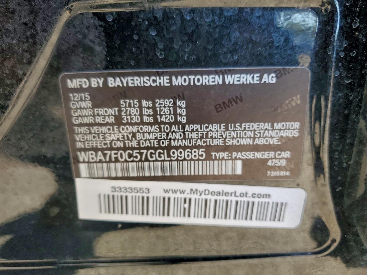 2016 BMW 7 series