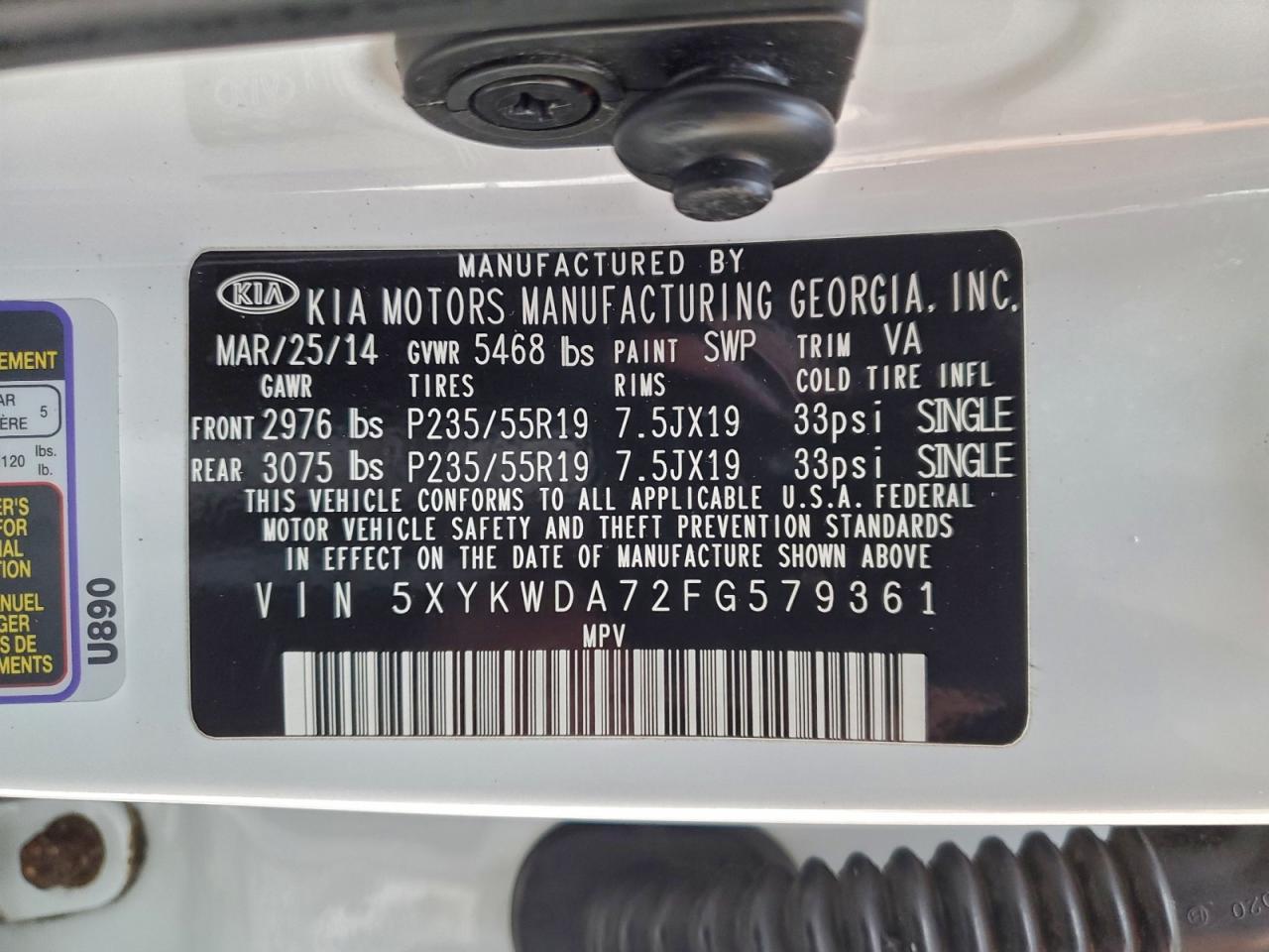 2015 KIA SORENTO