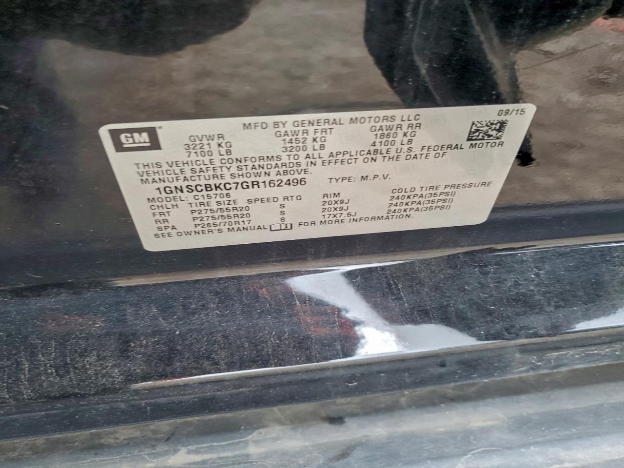 2016 CHEVROLET Tahoe