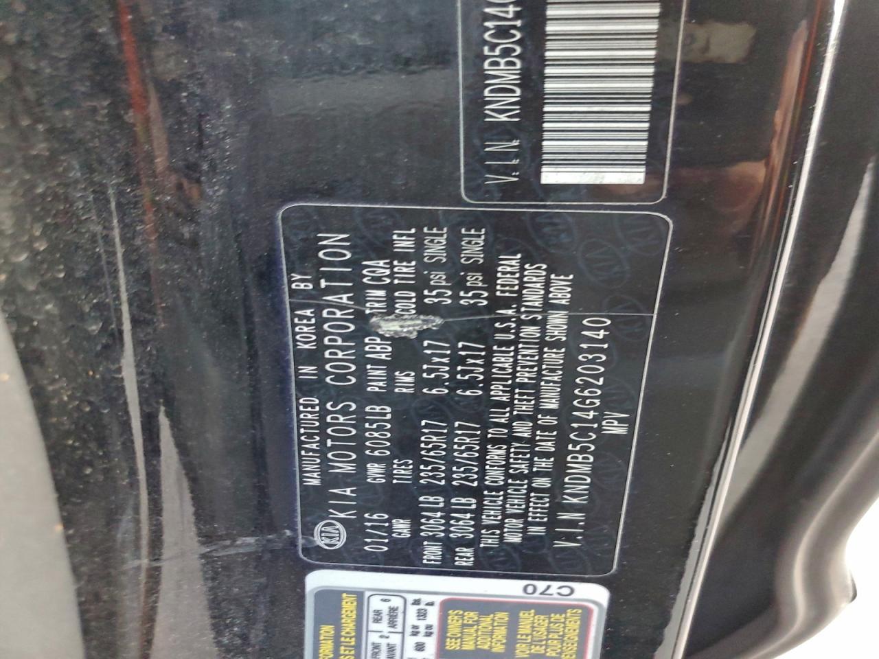 2016 KIA SEDONA