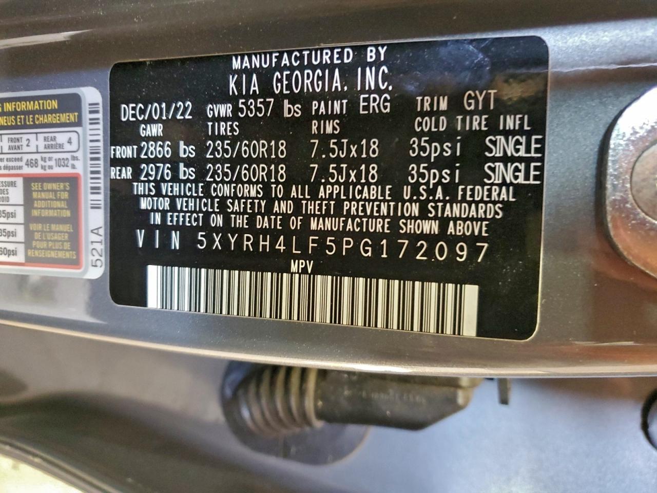 2023 KIA SORENTO