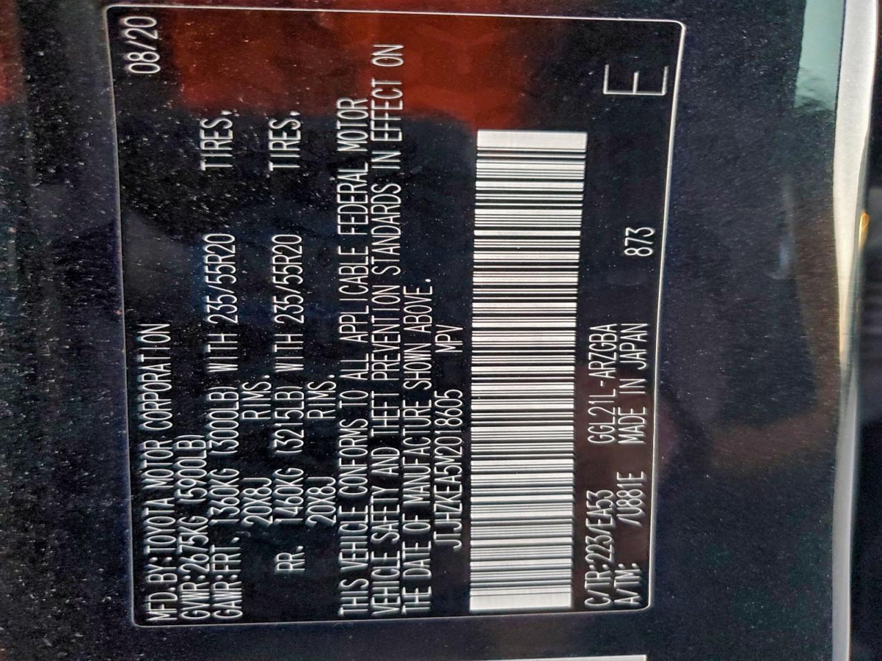 2021 LEXUS RX 350L