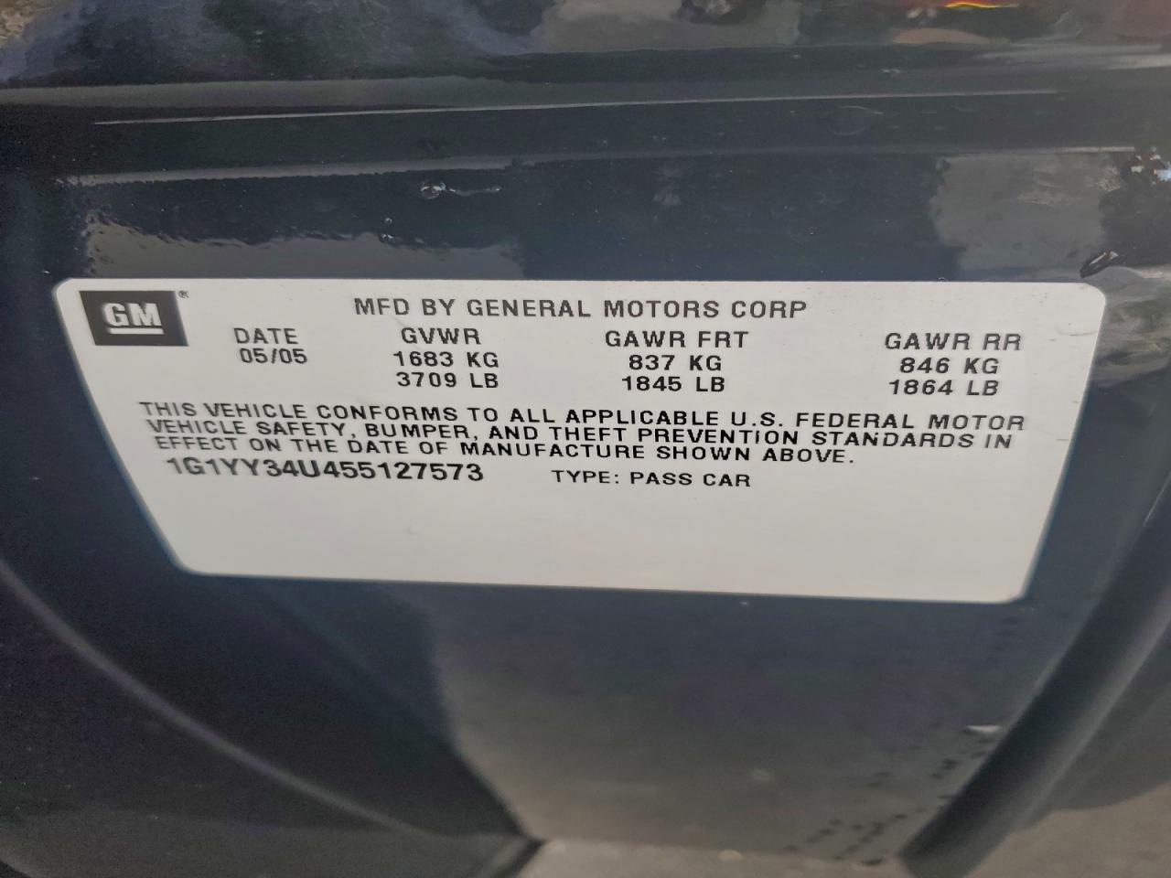 2005 CHEVROLET CORVETTE